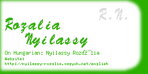 rozalia nyilassy business card